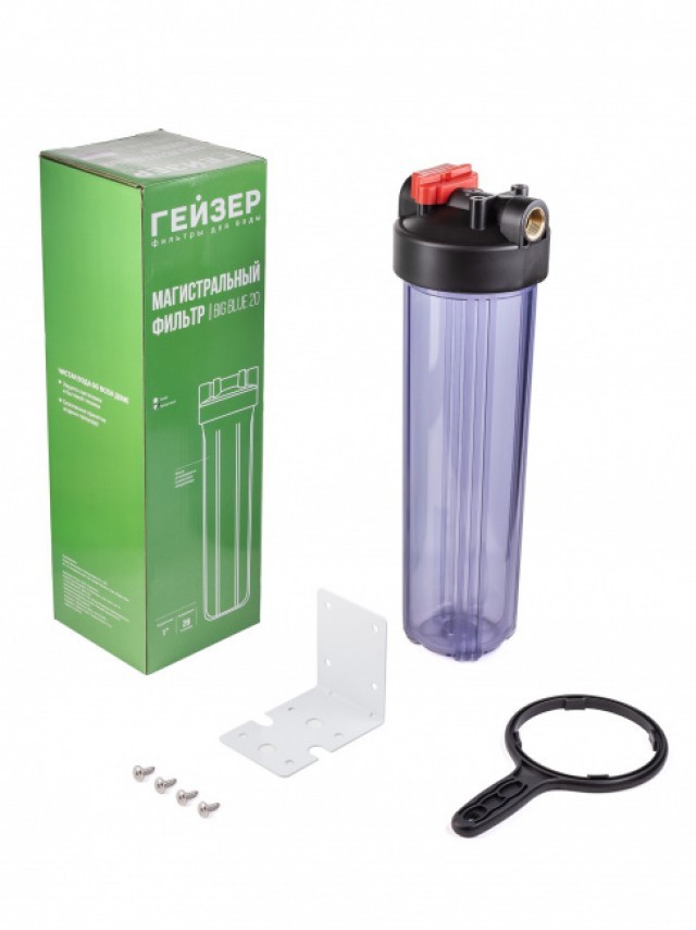 Корпус Гейзер 20BB с латунными вставками (прозрачный)