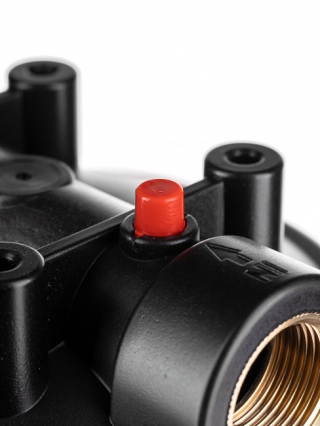 Корпус Гейзер 10BB с латунными вставками (прозрачный)